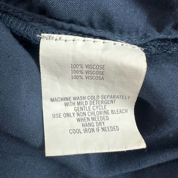 O'Neill Women's M Cold Shoulder Tunic Dress Blue Embroidered Boho Beach Cover Up - Picture 8 of 10